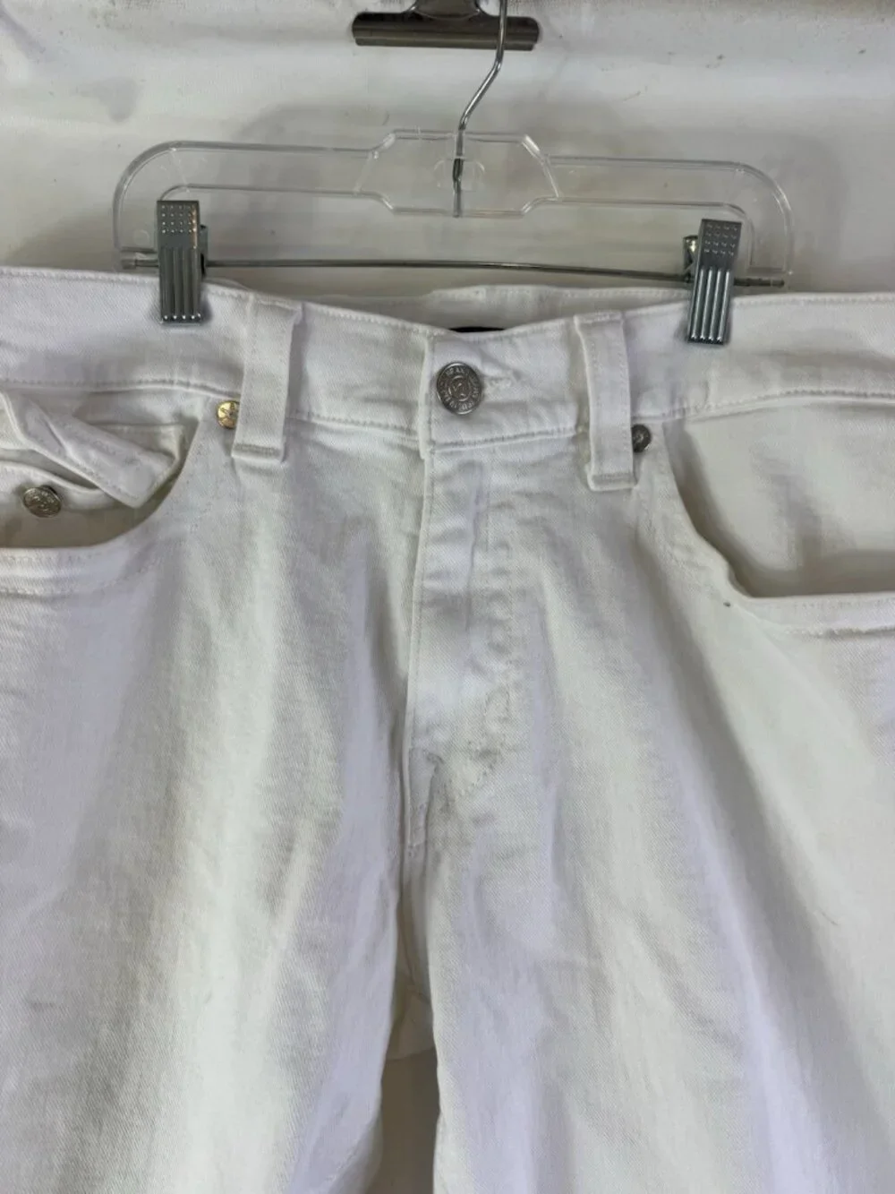 True Religion Ricky Relaxed Straight Shorts White